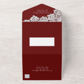 ホワイトレースオールインワン招待状 オールインワン招待状 (外側)