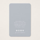 ホワイトレースカスタムロゴほこりっぽい青いイヤリングディスプレイ (裏面)