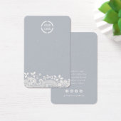 ホワイトレースカスタムロゴほこりっぽい青いイヤリングディスプレイ (デスク)