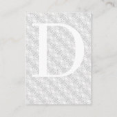 ホワイトレースカトリックモノグラムの詳細 エンクロージャーカード (裏面)