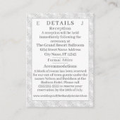 ホワイトレースカトリックモノグラムの詳細 エンクロージャーカード (正面)