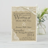 ホワイトレースカントリーウェディング 招待状 (スタンド正面)