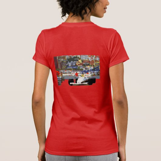 ホワイトレースカー – シティサーキット Tシャツ (裏面)