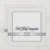 ホワイトレースガールズファースト招待状 招待状 (正面/裏面)