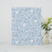 ホワイトレースキャッツオンベビーブルーアーツ&クラフト紙 (スタンド正面)