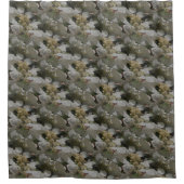 ホワイトレースキャップアジサイの花 シャワーカーテン (正面)