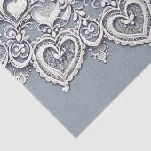 ホワイトレースハートロマンチックチャームブライダルシャワー 薄葉紙 (詳細)