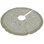 ホワイトレースビクトリアンはクリスマスツリースカートを見る フェイクリネンツリースカート (アングル)