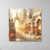 ホワイトレースファンタジーシティ キャンバスプリント (正面)