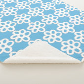 ホワイトレースフローラルパターンシェルパブランケット シェルパブランケット (3/4)