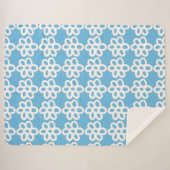 ホワイトレースフローラルパターンシェルパブランケット シェルパブランケット (正面(横))