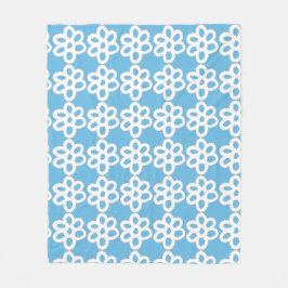 ホワイトレースフローラルパターンシェルパブランケット フリースブランケット