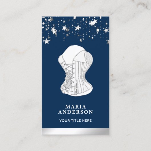 ホワイトレースブライダルコルセットリンジェリーブティック 名刺 (正面)