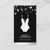 ホワイトレースブライダルボディースーツリンジェリーブティック 名刺 (正面)