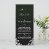 ホワイトレースブラックとグリーン結婚のメニュー メニュー (スタンド正面)