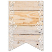 ホワイトレース付き軽い木製パネル バンティングフラッグ (第2の旗)