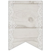 ホワイトレース付き軽い木製パネル バンティングフラッグ (第2の旗)