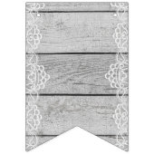 ホワイトレース付き軽い木製パネル。 バンティングフラッグ (第3の旗)