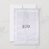 ホワイトレース伝統的ドレ結婚ス 出欠カード (裏面)