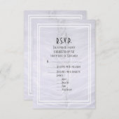 ホワイトレース伝統的ドレ結婚ス 出欠カード (正面/裏面)