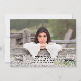 ホワイトレース写真の卒業発表 案内状