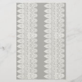 ホワイトレース型枠は黒に対して繊細縁どに作用する 便箋 (正面)