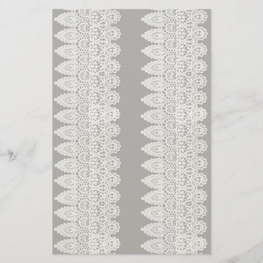 ホワイトレース型枠は黒に対して繊細縁どに作用する 便箋 (正面)