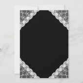 ホワイトレース手打ち拘束結婚手 招待状 (裏面)