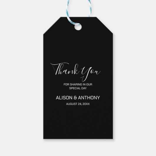 ホワイトレース結婚のドレス ギフトタグ (正面)