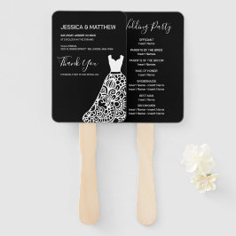 ホワイトレース結婚のドレス ハンドファン