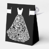 ホワイトレース結婚のドレス フェイバーボックス (裏面サイド)