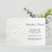 ホワイトレース結婚式の日付発表を保存 招待状 (スタンド正面)