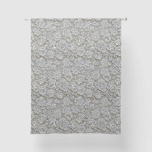 ホワイトレース花模様