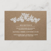 ホワイトレース | クラフトウェディングレセプションカード エンクロージャーカード (正面)