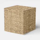 ホワイトレース&ハートのバーラップ素朴な結婚の フェイバーボックス (裏面サイド)