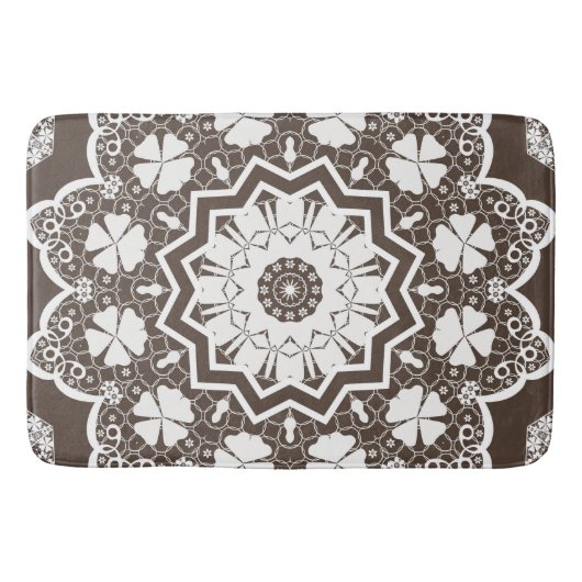 ホワイトレース バスマット (正面)