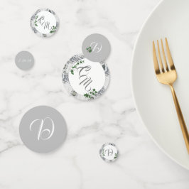 ホワイトレース&バラ葉ズ コンフェッティ