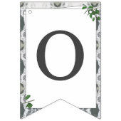 ホワイトレース&バラ葉ズ バンティングフラッグ (第2の旗)