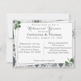 ホワイトレース&バラ葉リハーサルディナー