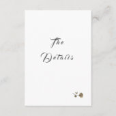 ホワイトレース&バラ葉詳細カード エンクロージャーカード (裏面)