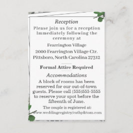 ホワイトレース&バラ葉詳細カード エンクロージャーカード