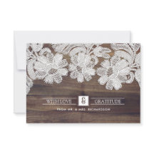 ホワイトレース |バーンウッド結婚のサンキューカード