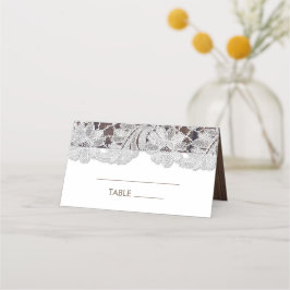 ホワイトレース |バーンウッド結婚のテーブル座席表 プレイスカード