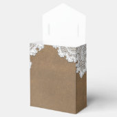 ホワイトレース&ブラウンシック素朴エレガントな結婚式 フェイバーボックス (オープン)