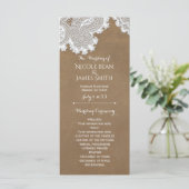 ホワイトレース&ブラウン素朴結婚式 プログラムラック プログラム (スタンド正面)