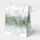 ホワイトレース & ベビーズブレス ウェディング フェイバーボックス (裏面サイド)