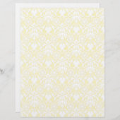 ホワイトレース&リネン結婚ズスクラップブック紙 (正面/裏面)