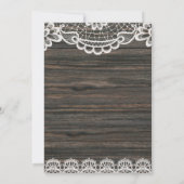 ホワイトレー素朴ス&ウッド結婚式招待状 招待状 (裏面)