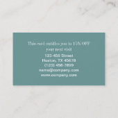 ホワイトレ素朴ースティール(緑がかった色)バーンウッドディスカウント 名刺 (裏面)