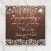 ホワイトレ素朴ース結婚ウッド フェイバータグ (裏面)